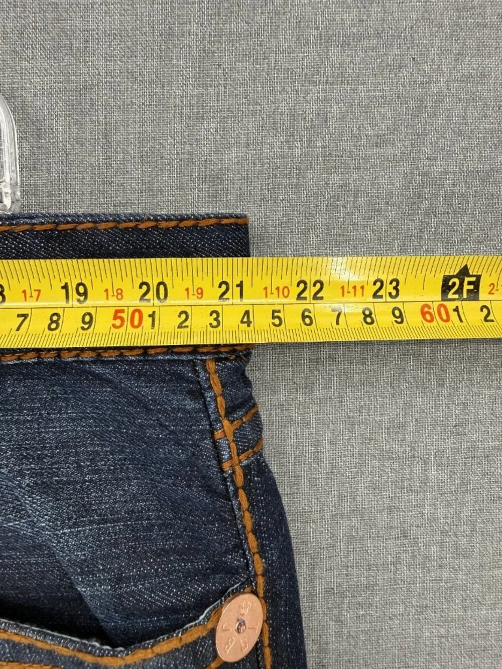 True Religion Joey Super T Jeans Mens 40x30 Blue Denim Straight Leg Pants USA